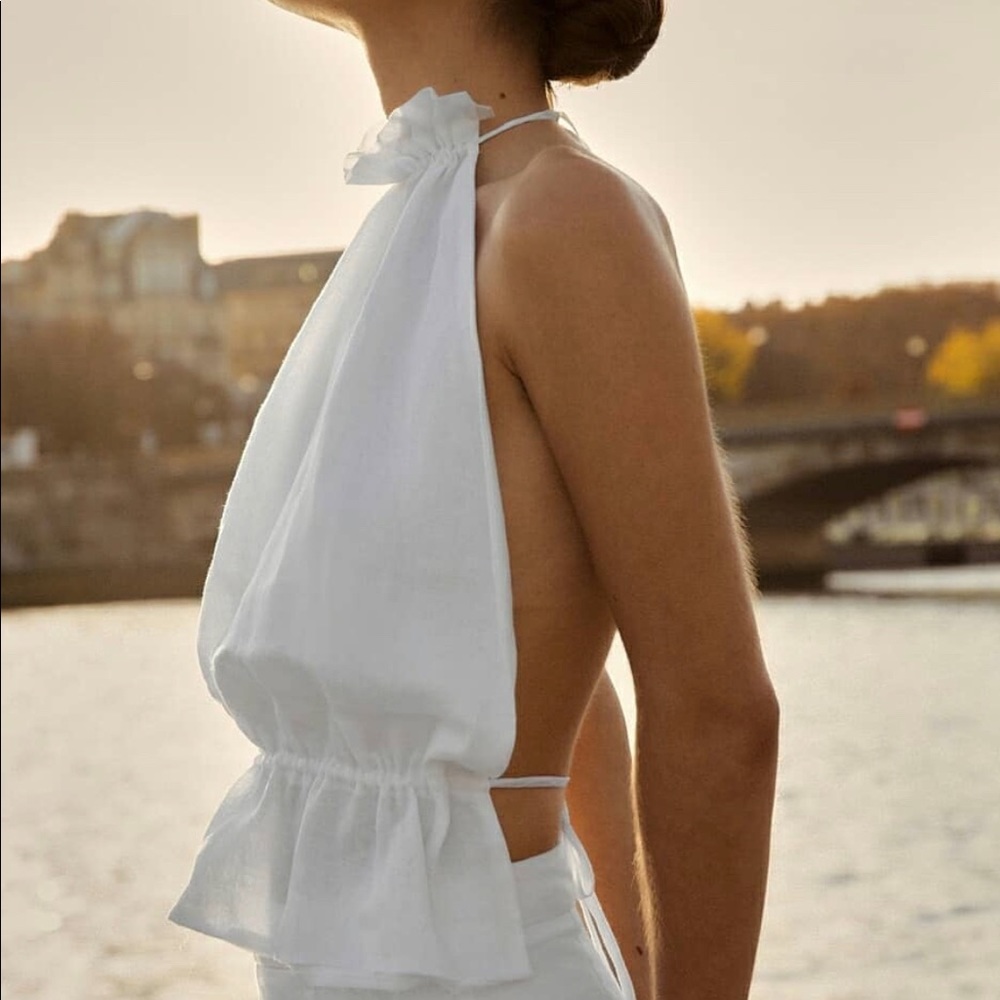 DISSH The Aisle Edit Capsule 2: Ramie Backless Top White